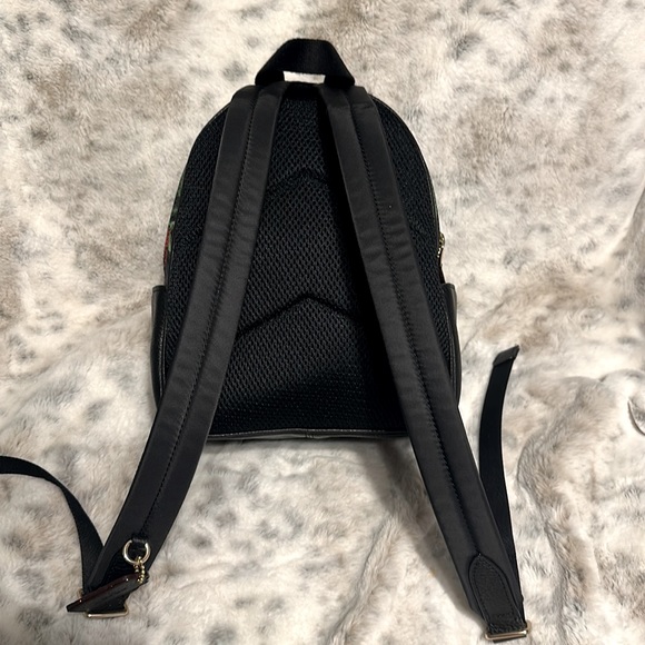 🎒COACH MINI COURT BACKPACK LEATHER SIG W/ROSE 🌹PRINT!✨BRAND NEW✨SOLD OUT! NWT! - Picture 6 of 13